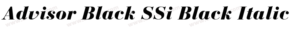 Advisor Black SSi Black Italic字体转换
